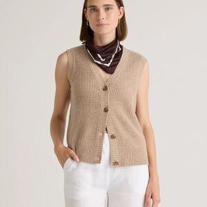 Quince Mongolian Cashmere fisherman sweater Vest